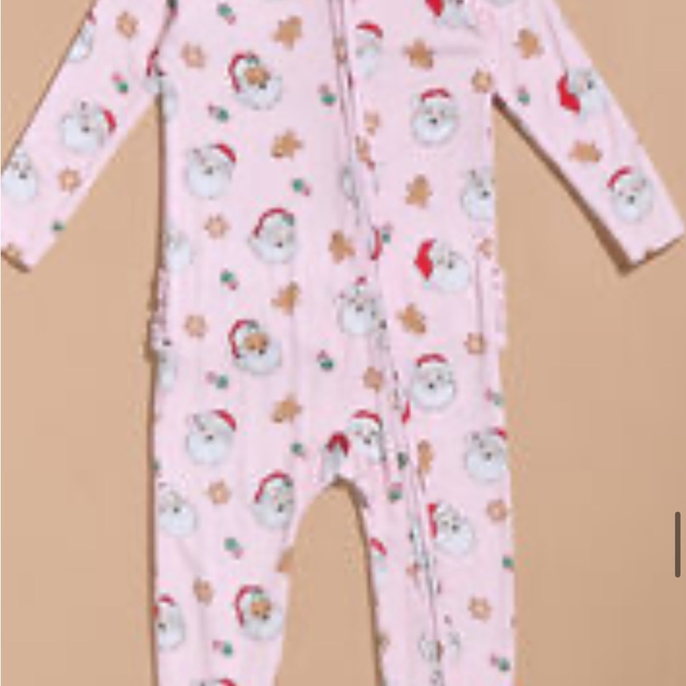 Festive Kids One Piece with Santa and Gingerbread
